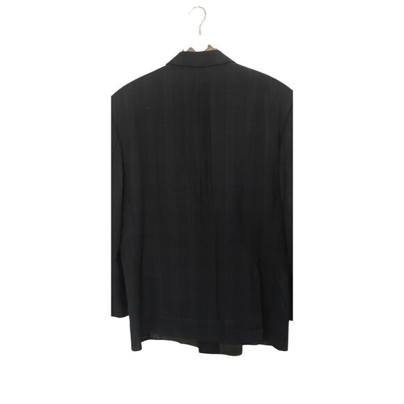 Desch Men's Italian Wool Double Breasted Tartan Plaid Sport Coat Size 44 Regular - Picture 13 of 13